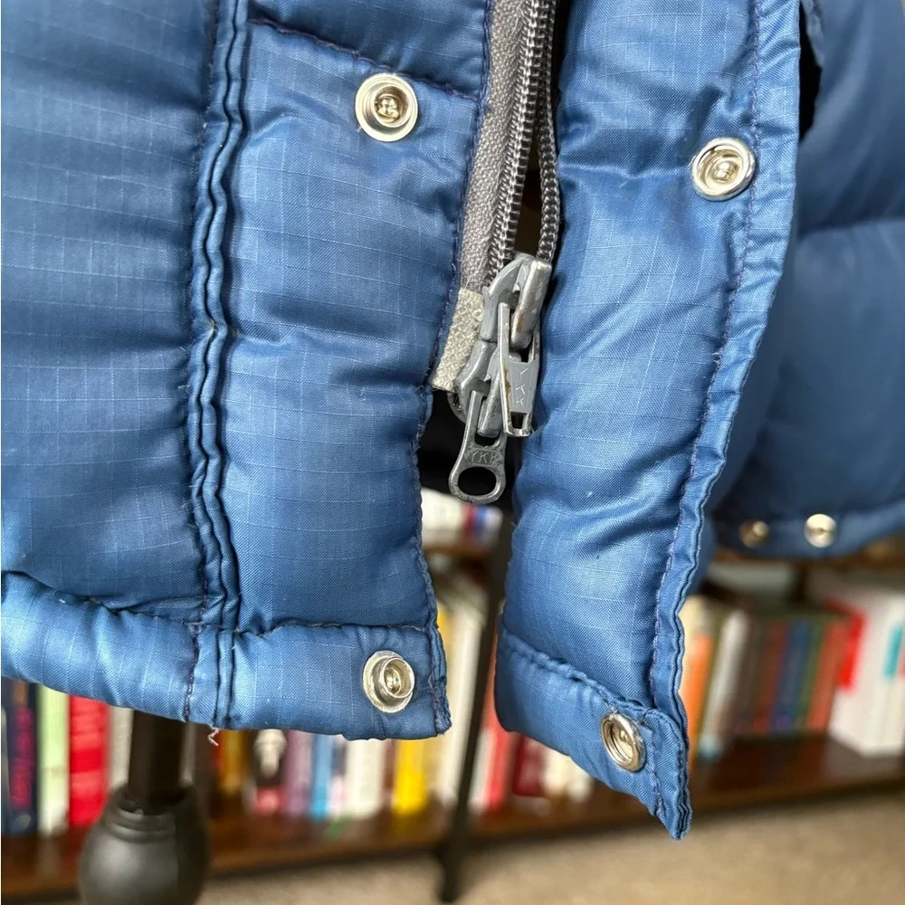 VTG The North Face Brown Label Down Puffer Jacket Blue Ripstop USA 70s/80s Men's